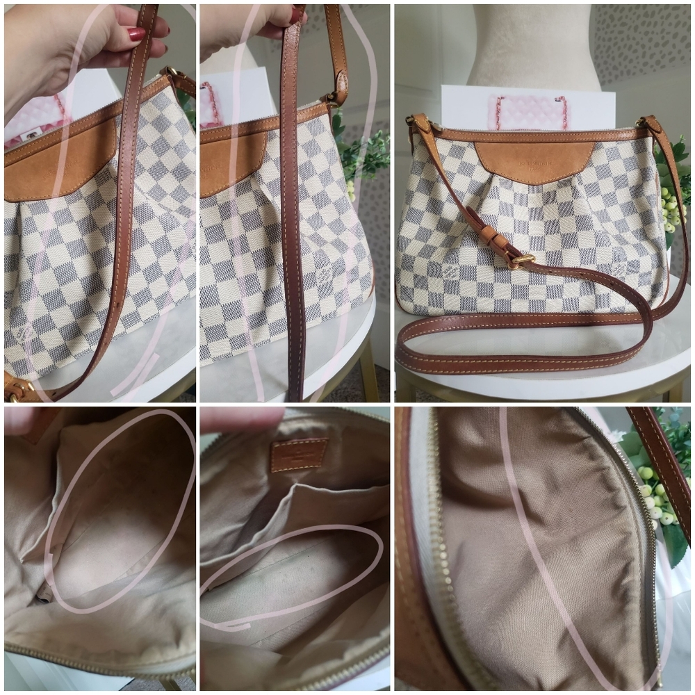 *SOLD* Authentic Pre-owned Louis Vuitton Siracusa PM Damier Azur Crossbody - Picture 12 of 16